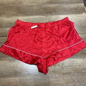 Red Satin Sleep Shorts